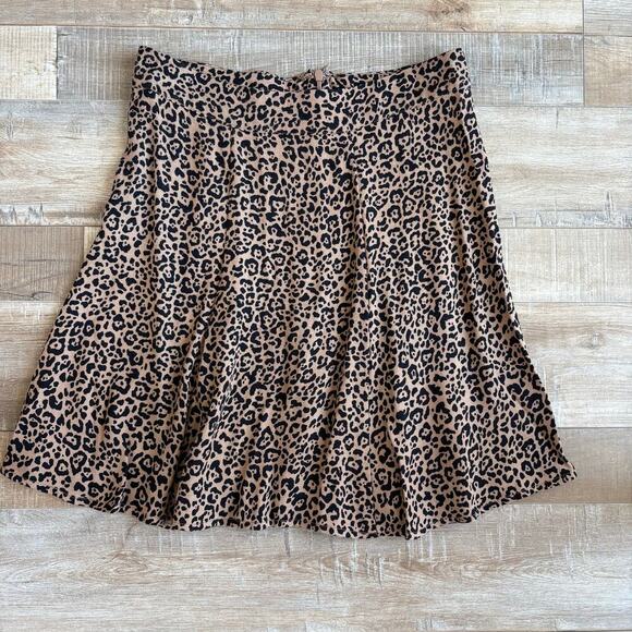 Reformation Flounce Skirt in Leopard Print Size 0 - Picture 1 of 6